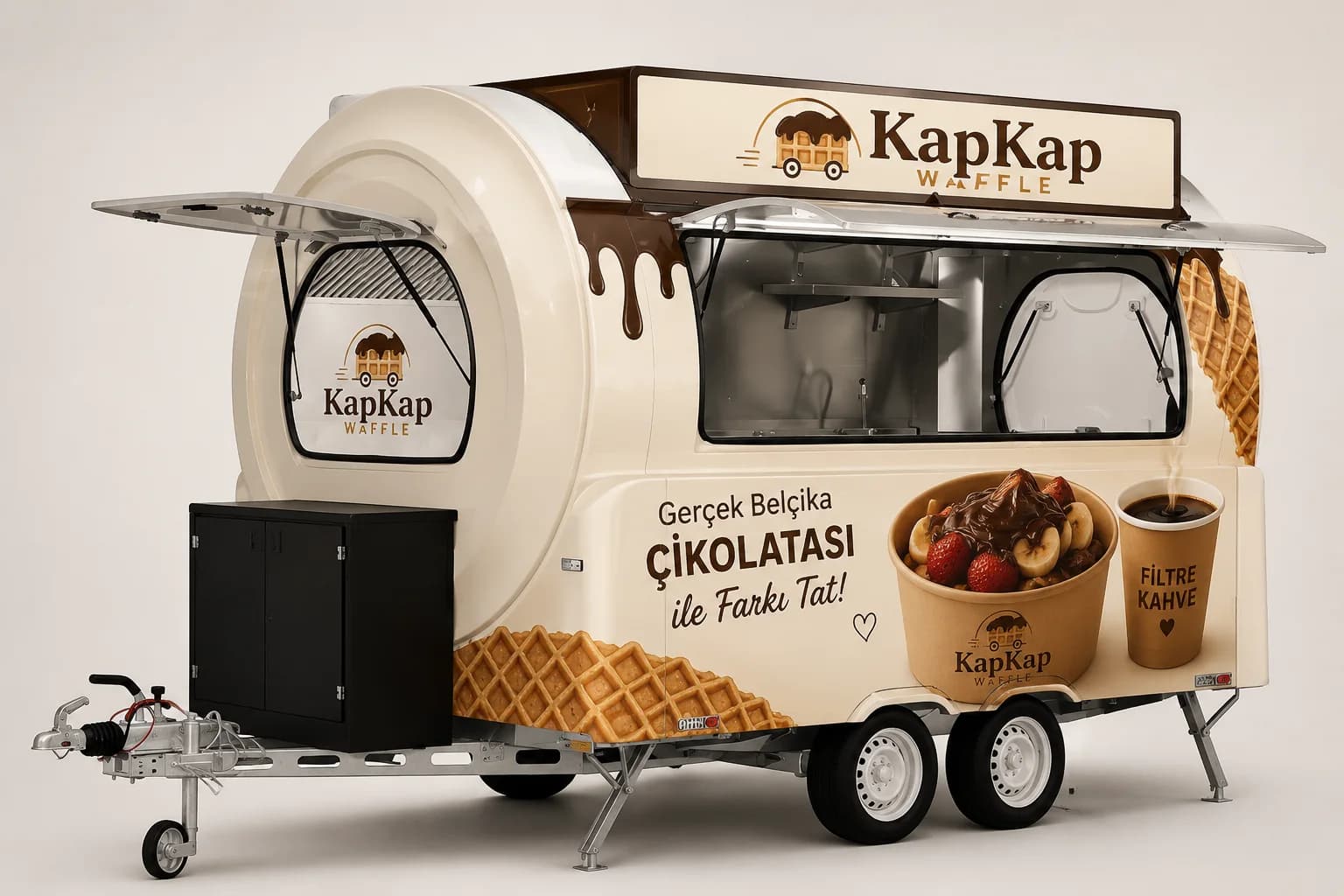 KapKap Waffle markalı satış karavanı